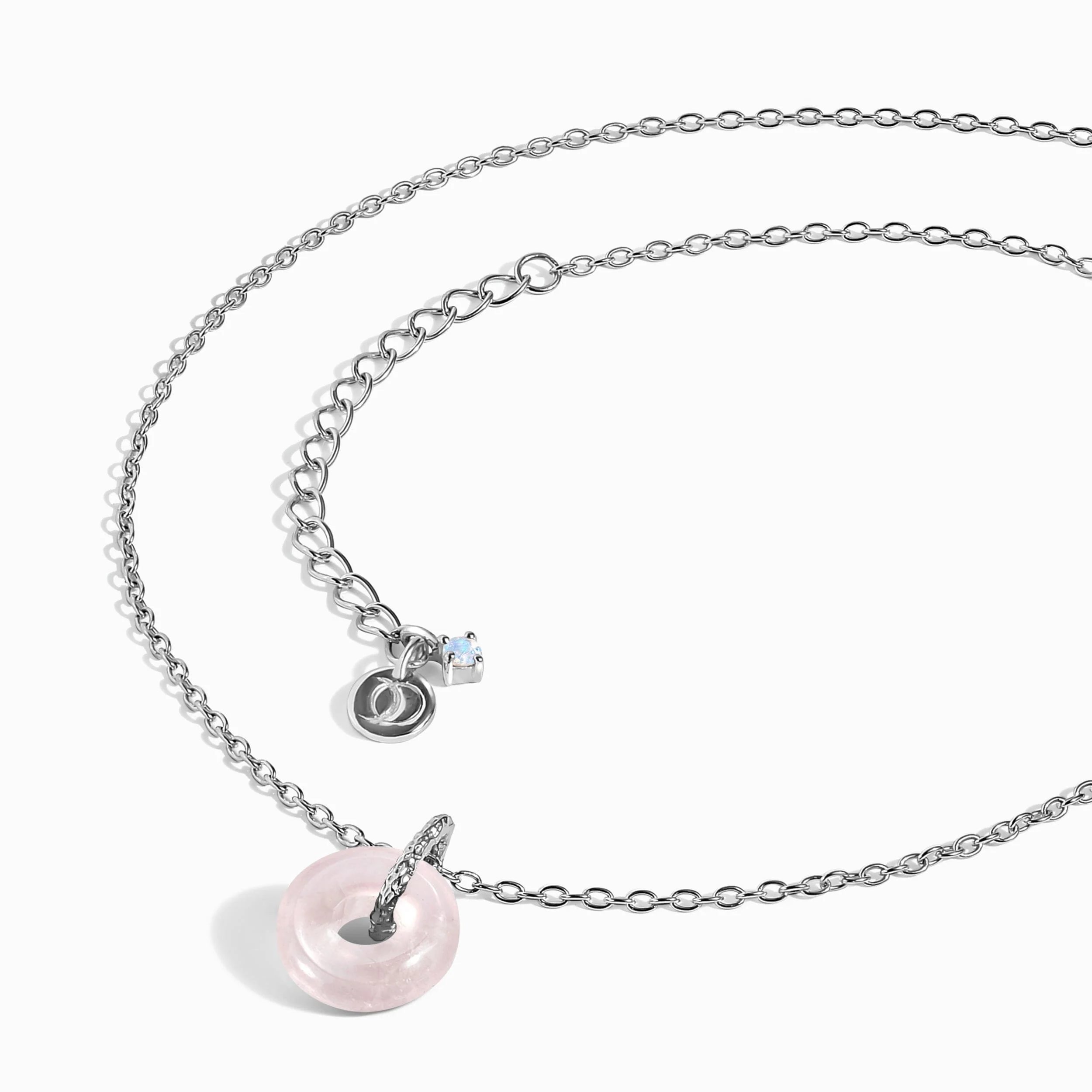 Rose Quartz Necklace - Aluna - Image 8