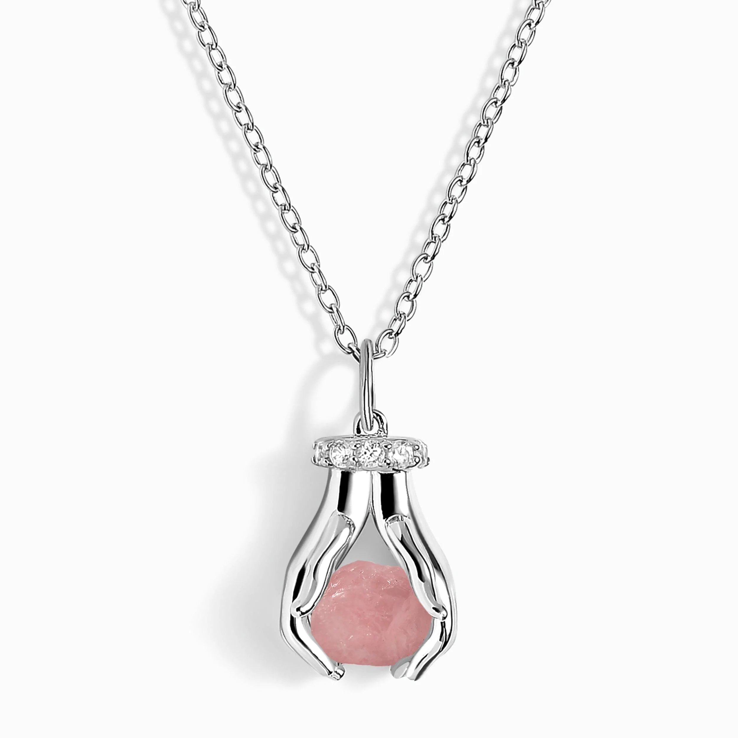 Rose Quartz Necklace - Hold The Energy - Love - Image 3
