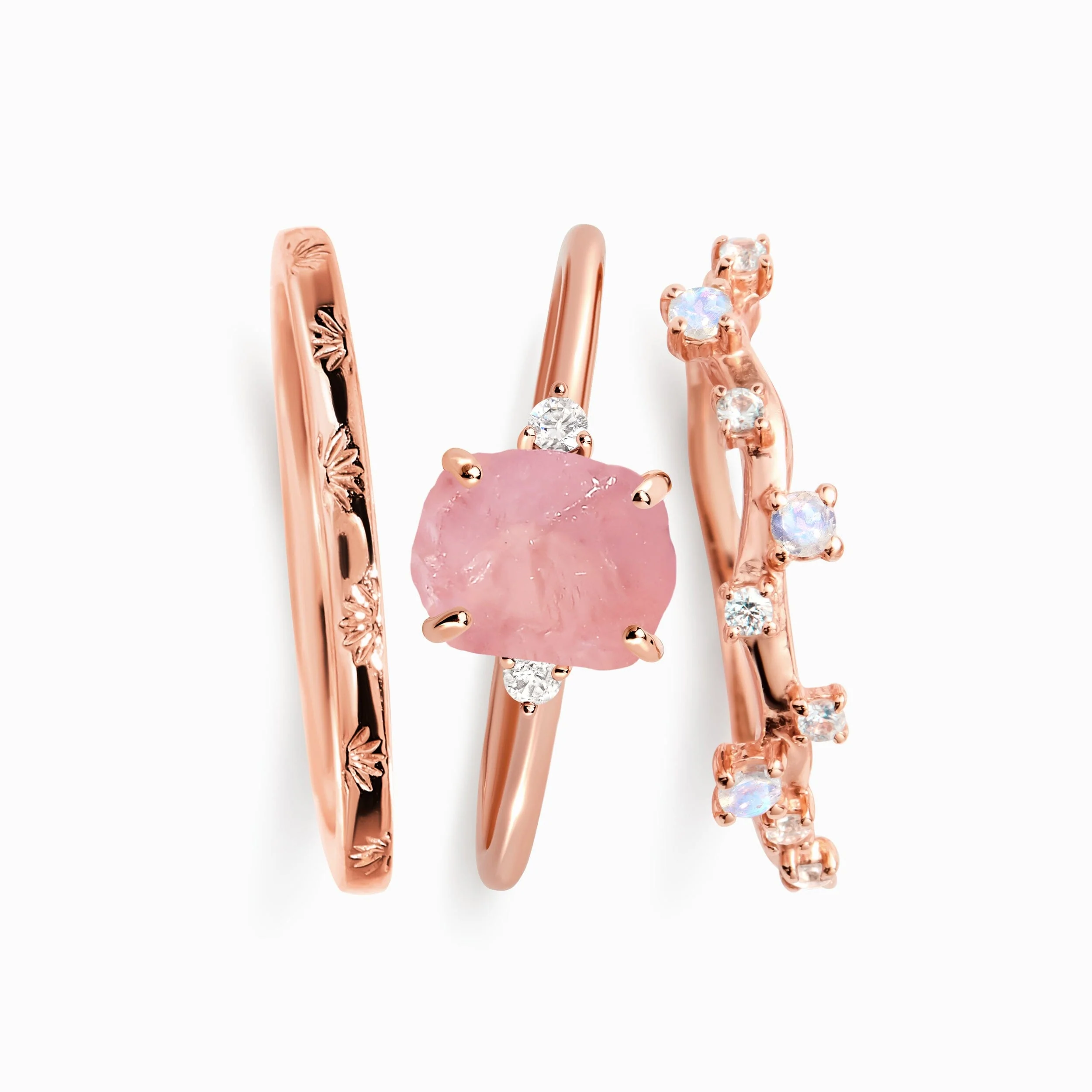 Rose Quartz Petite Raw Allure Set - Image 3