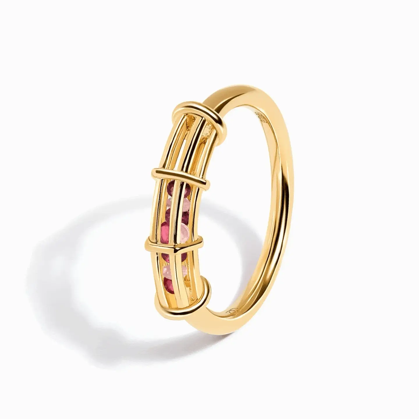 Rose Quartz Rhodolite Fidget Ring - Motion Medicine - Image 11