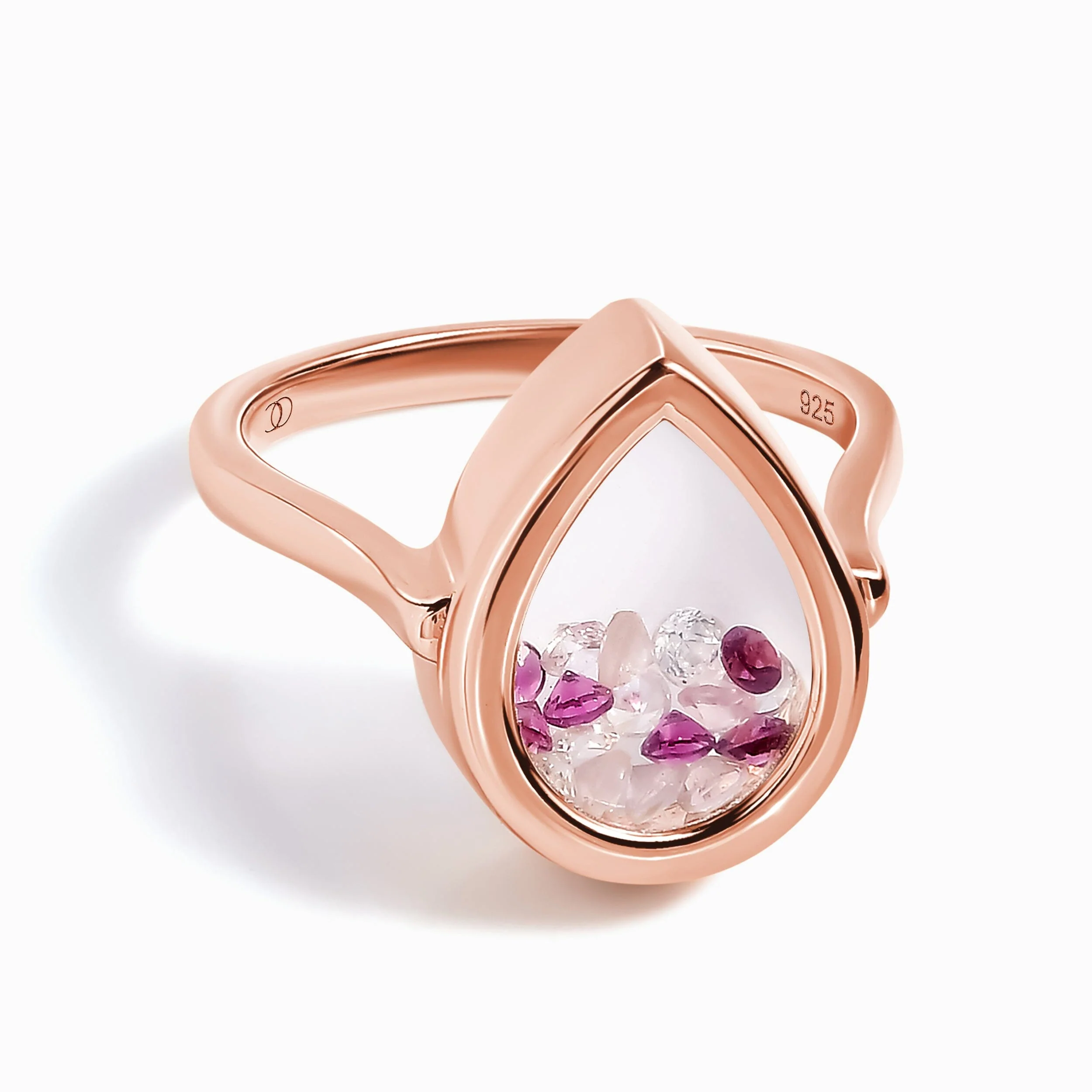 Rose Quartz Rhodolite Ring - Gem Glide - Image 4
