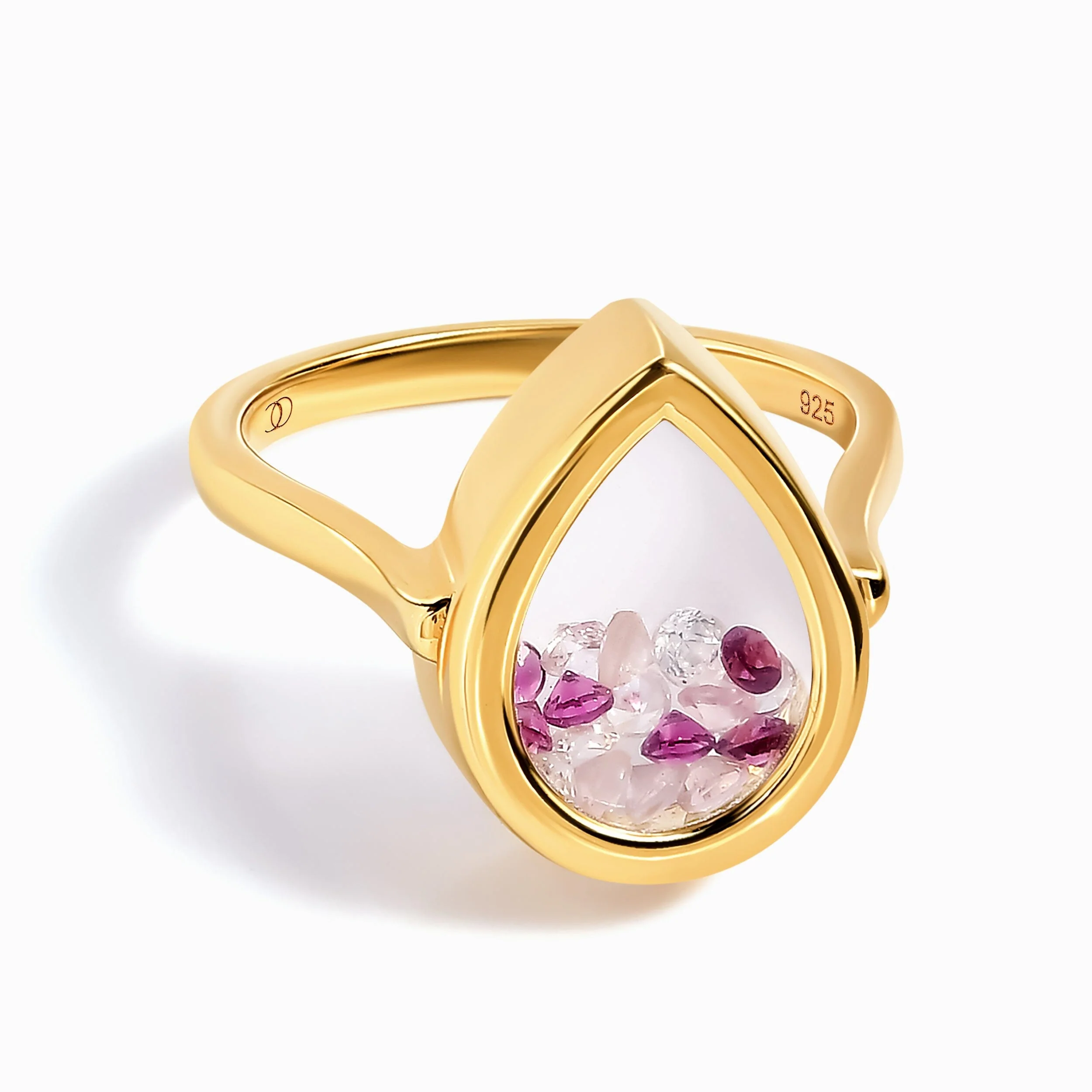 Rose Quartz Rhodolite Ring - Gem Glide - Image 6