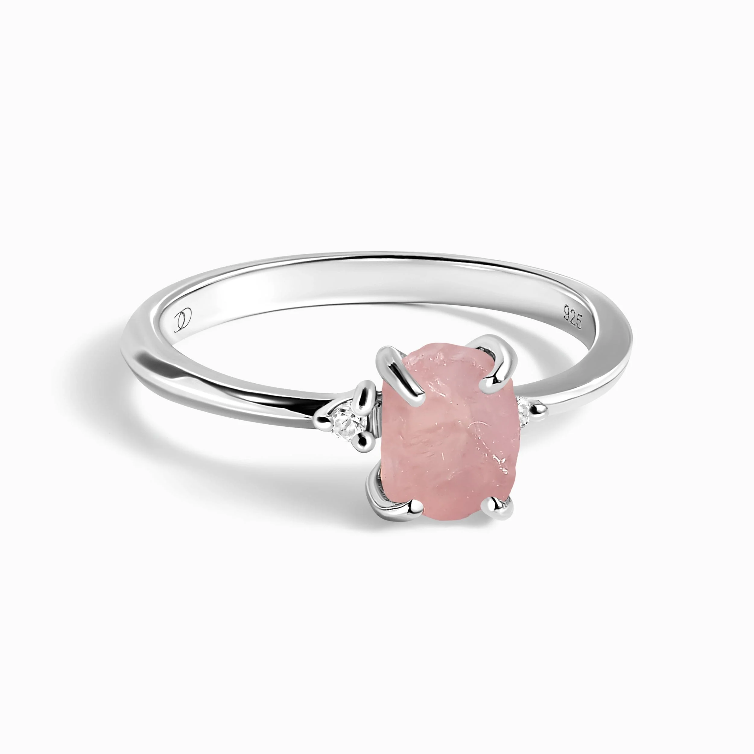 Rose Quartz Ring - Petite Raw Allure