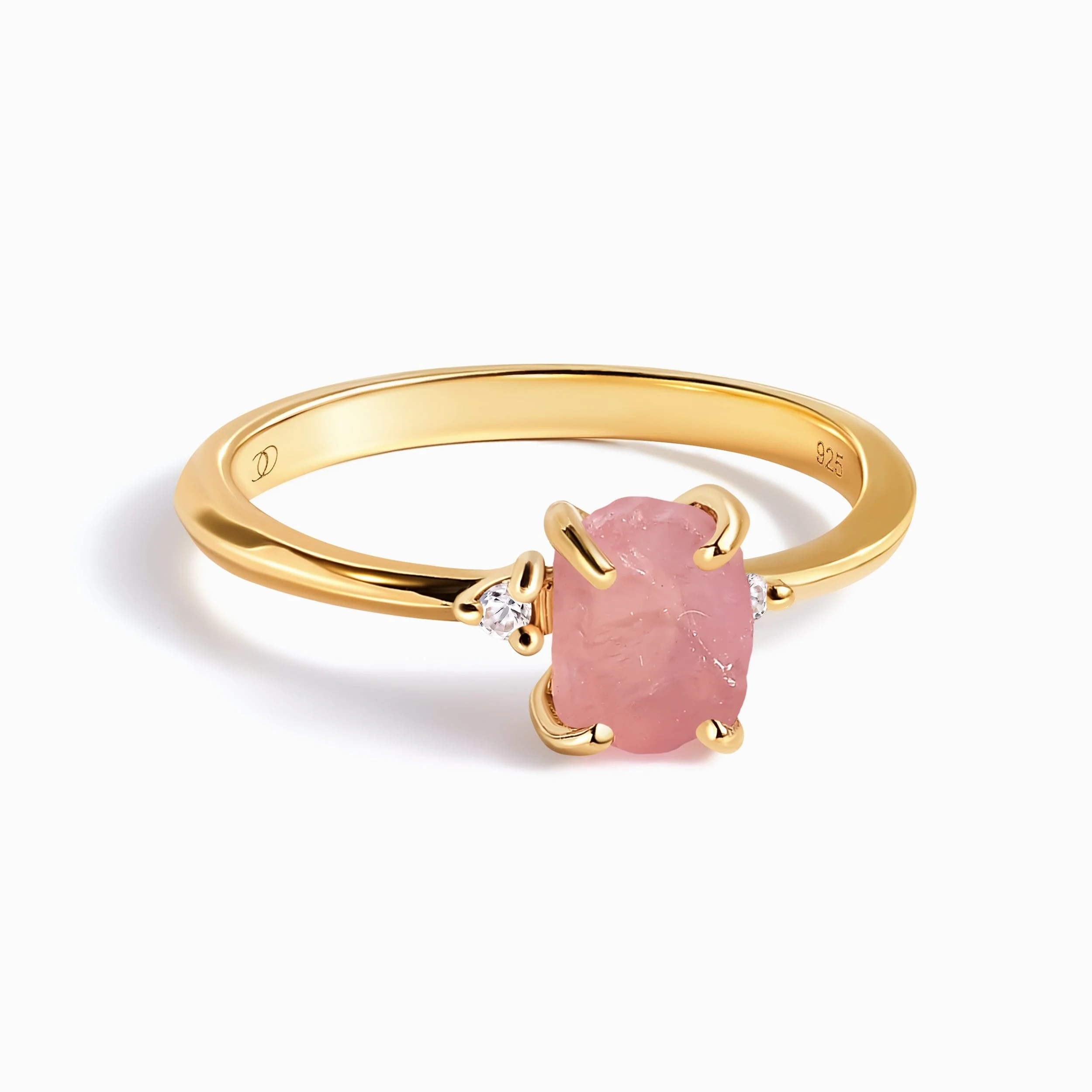 Rose Quartz Ring - Petite Raw Allure - Image 3