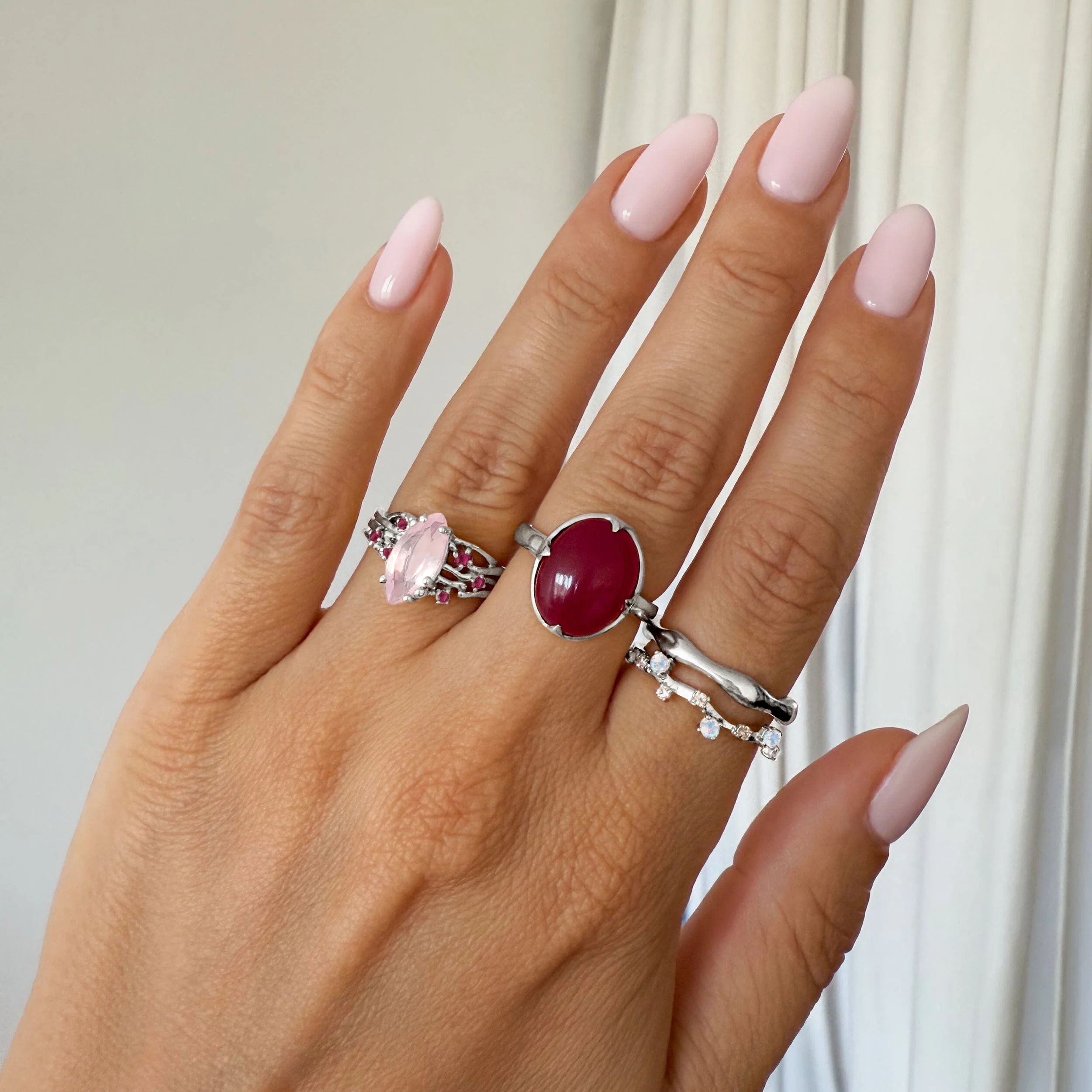 Rose Quartz Ruby Ring - Radiance - Image 9