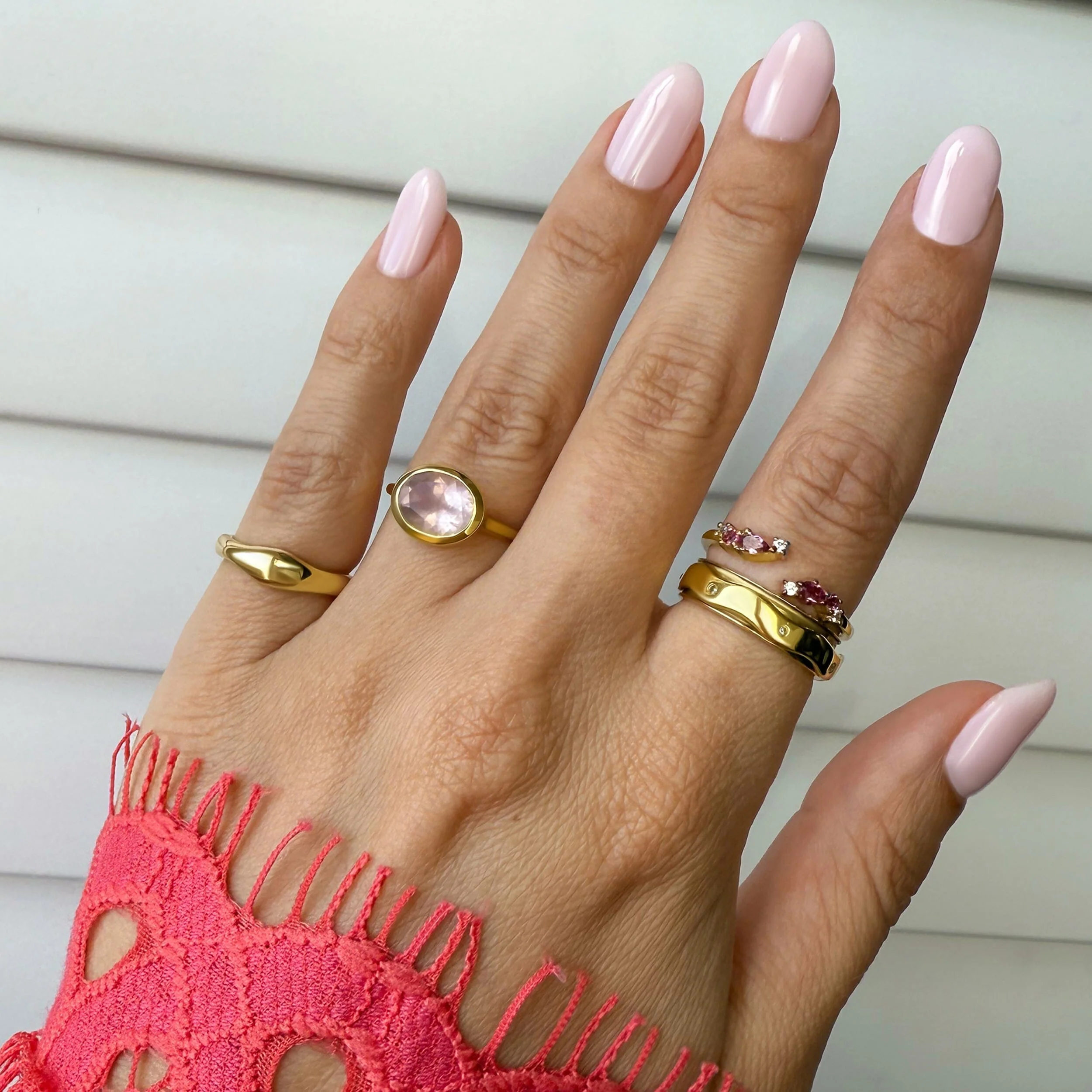 Adjustable Pink Tourmaline Ring Flourish - October Birthstone - Image 19