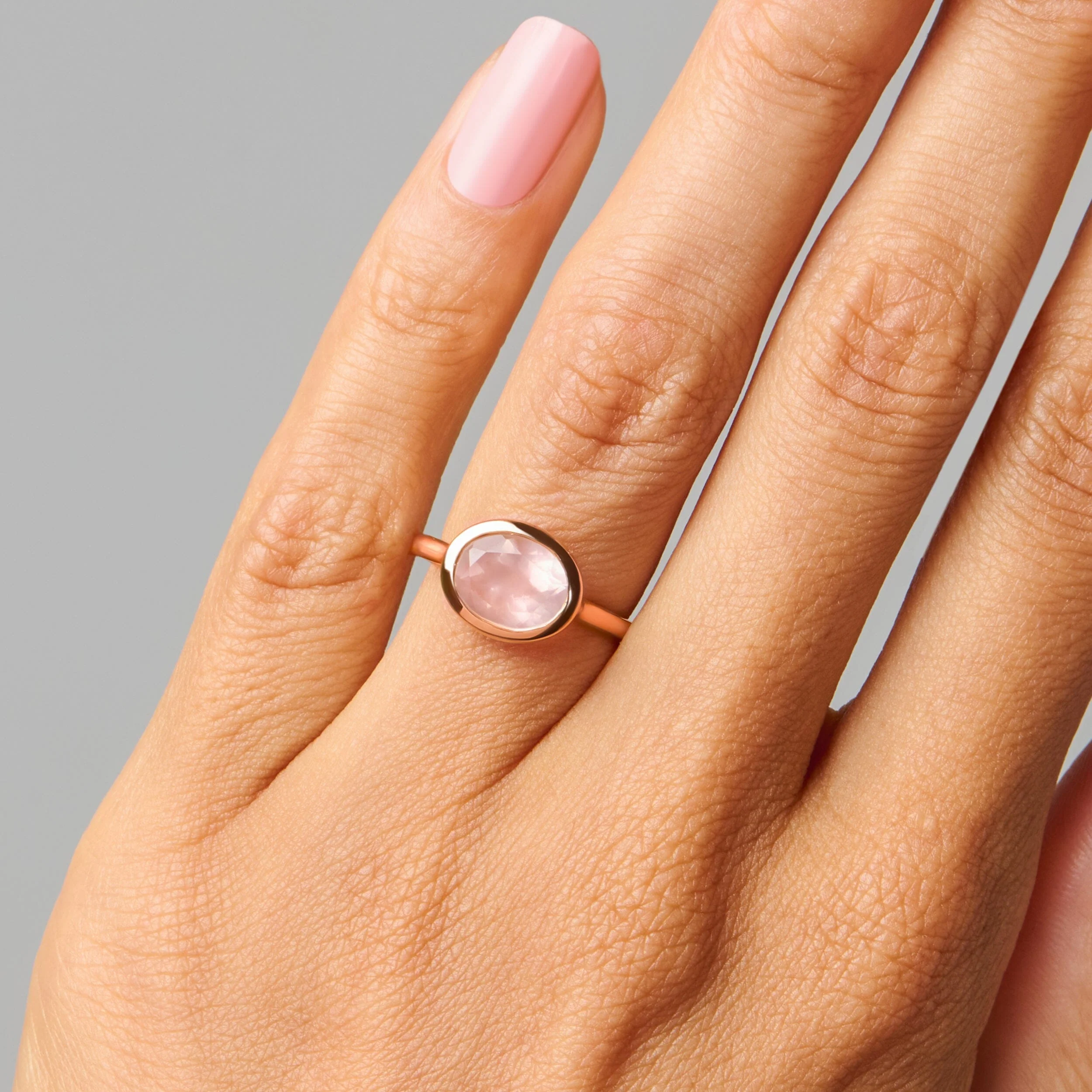 Rose Quartz Skin Touch Ring - Feel the Love - Image 4