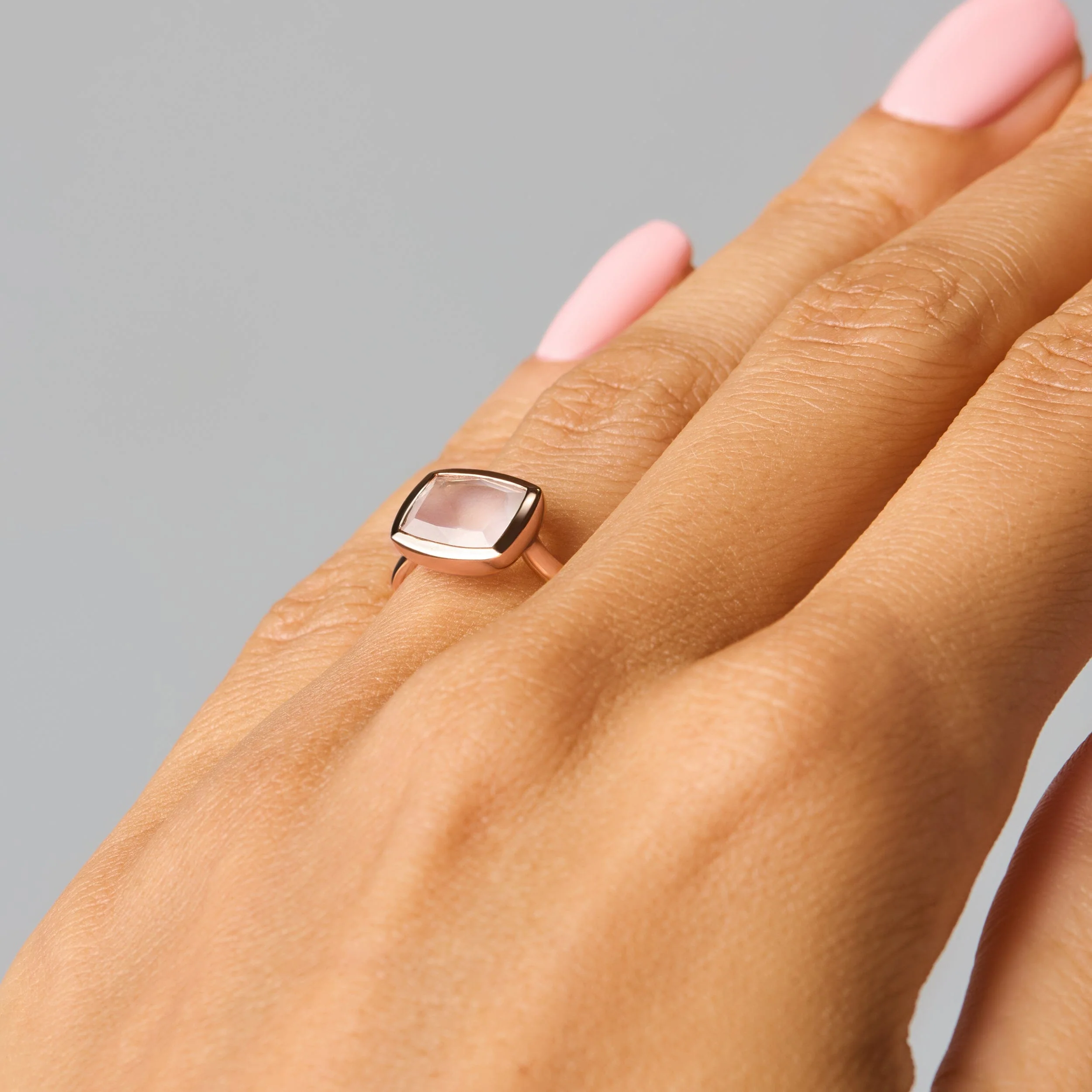 Rose Quartz Skin Touch Ring - Touched by Love - Image 13