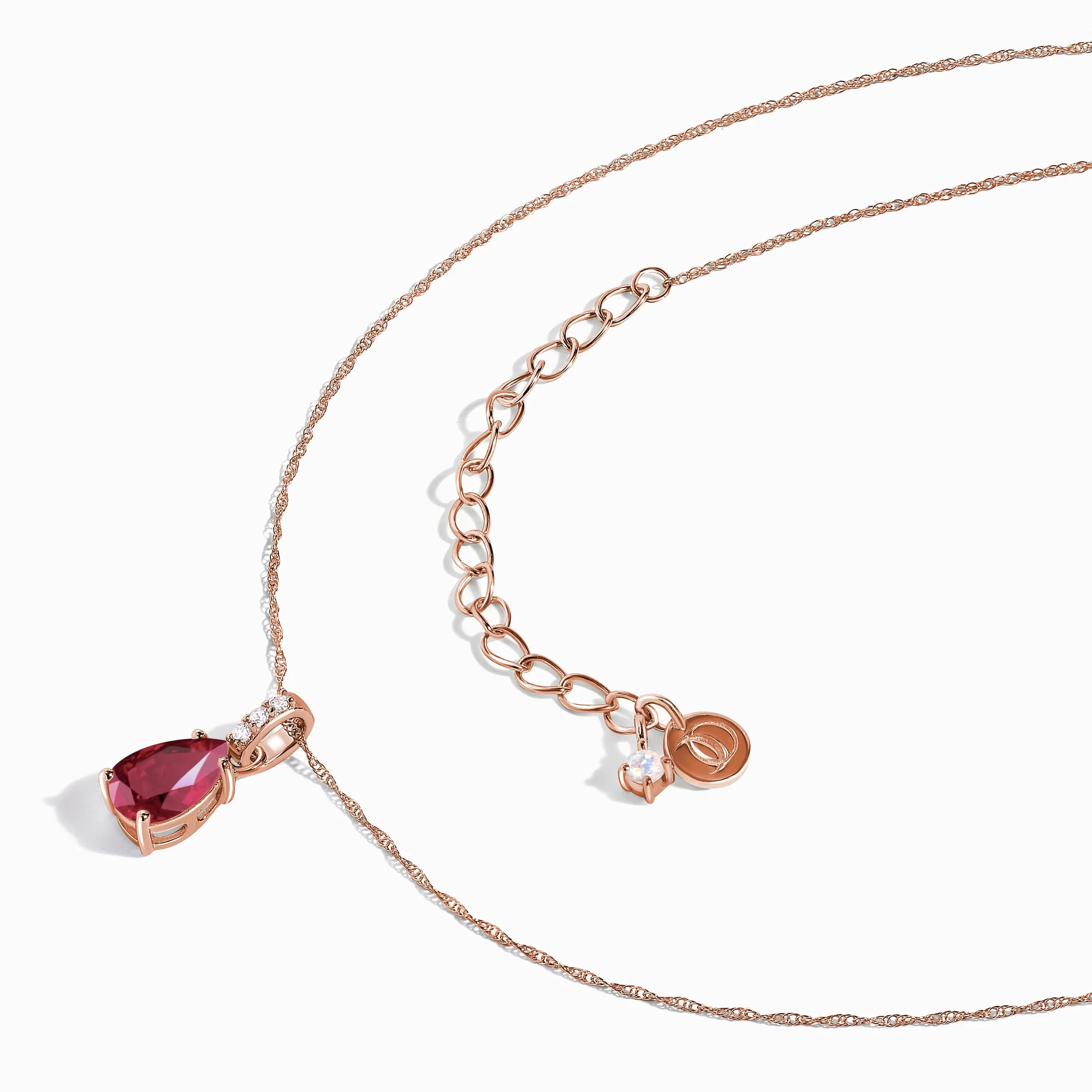 Ruby Diamond Necklace Sway - July Birthstone - Image 9