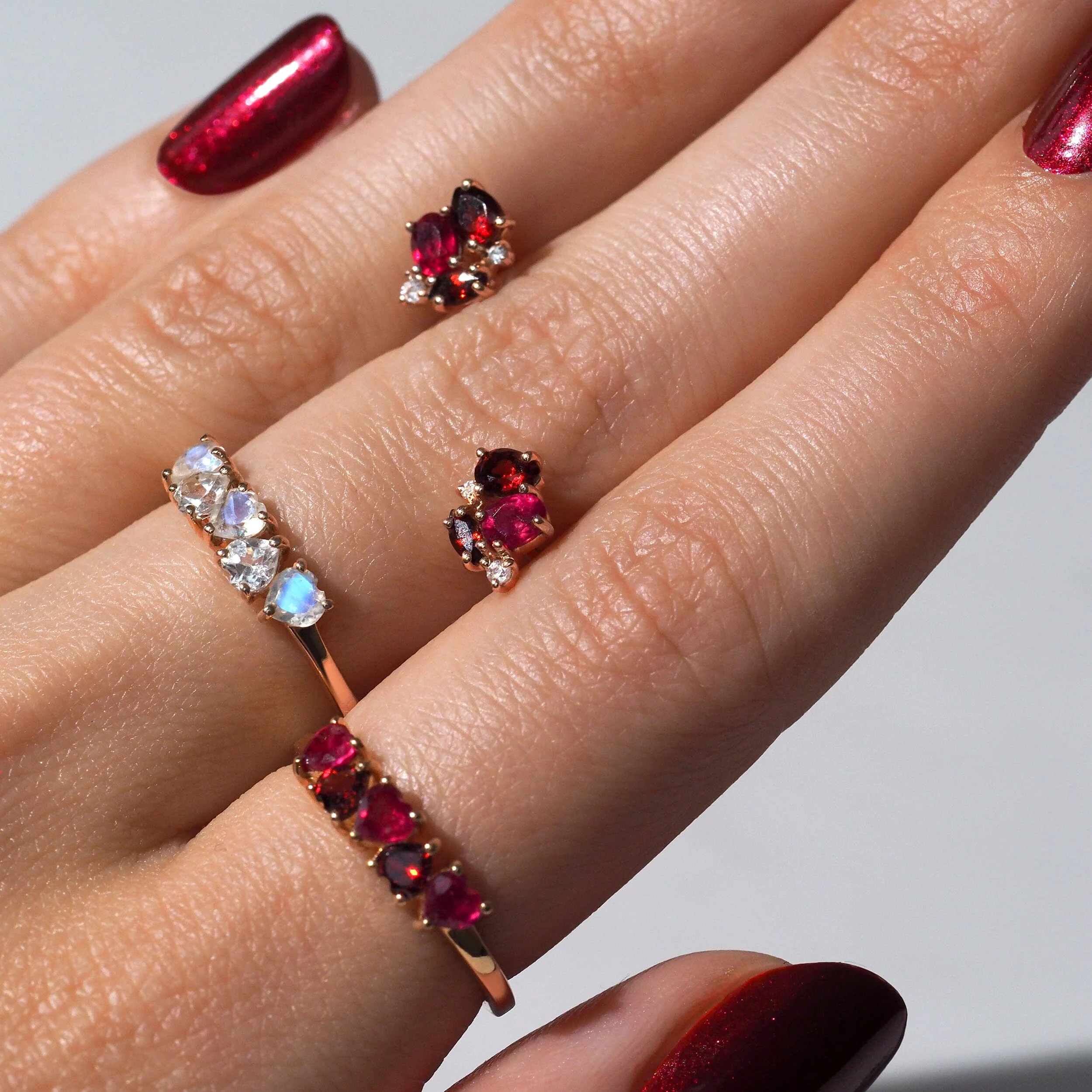 Ruby Garnet Earrings - Orion - Image 10