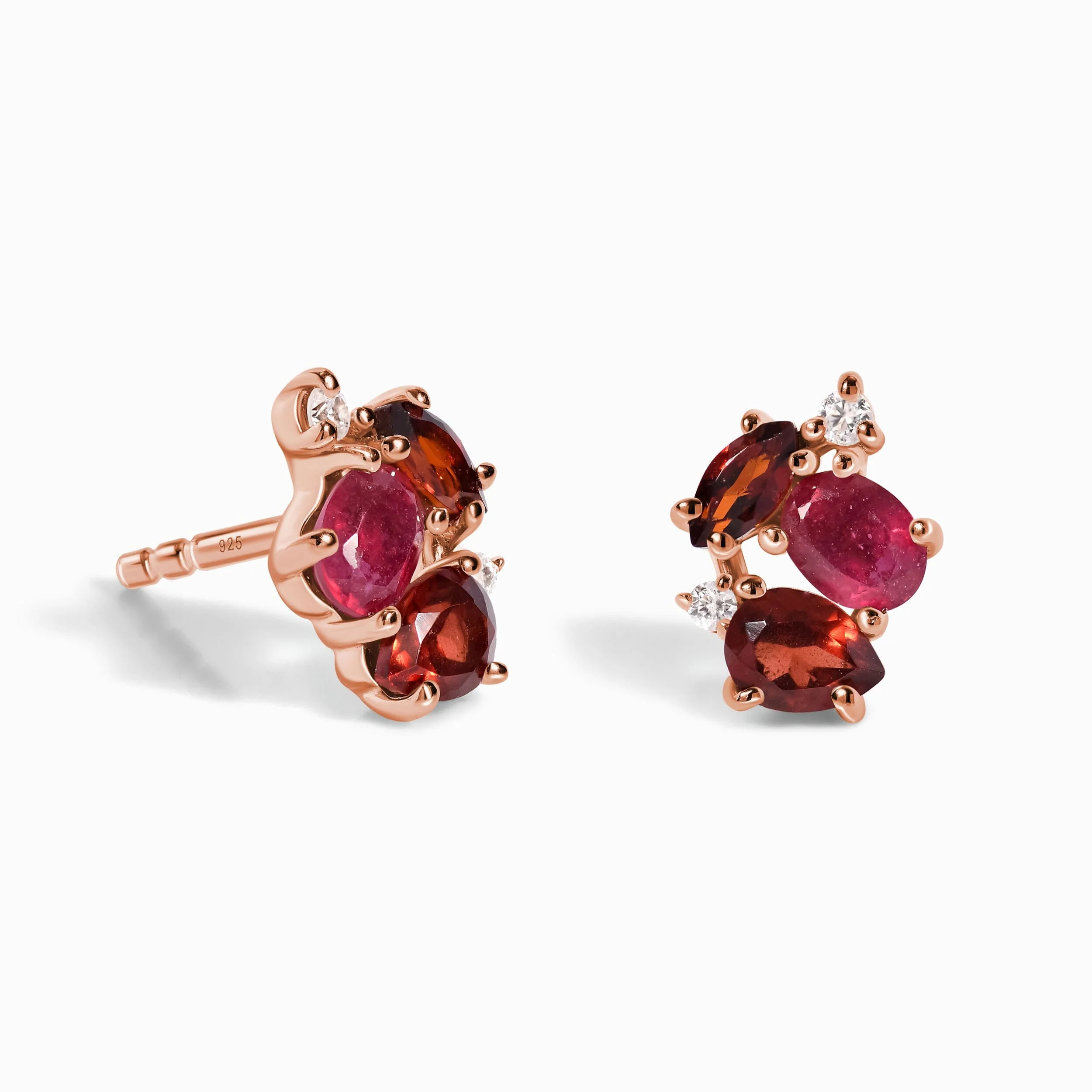 Ruby Garnet Earrings - Orion - Image 3