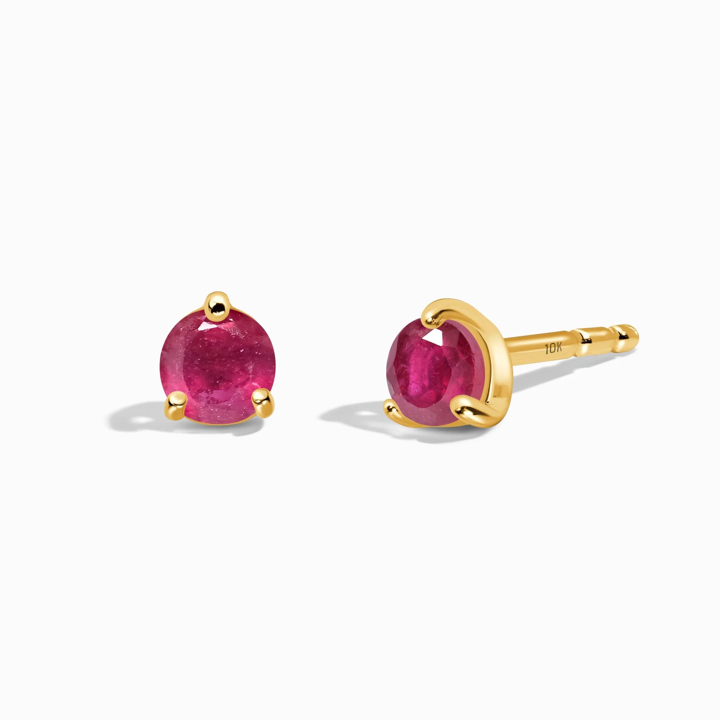 Ruby Round Studs - July Birthstone - Image 11