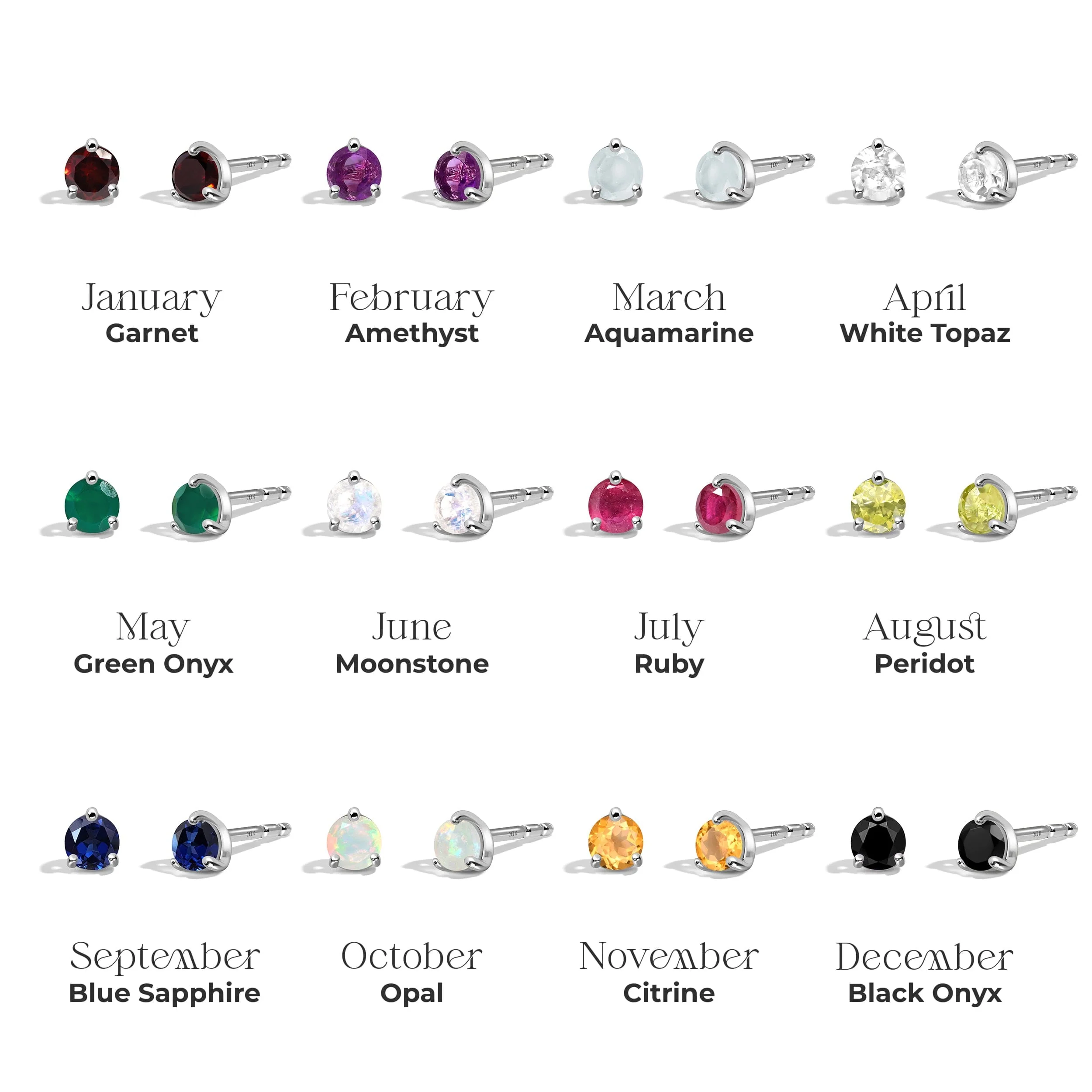 Ruby Round Studs - July Birthstone - Image 17