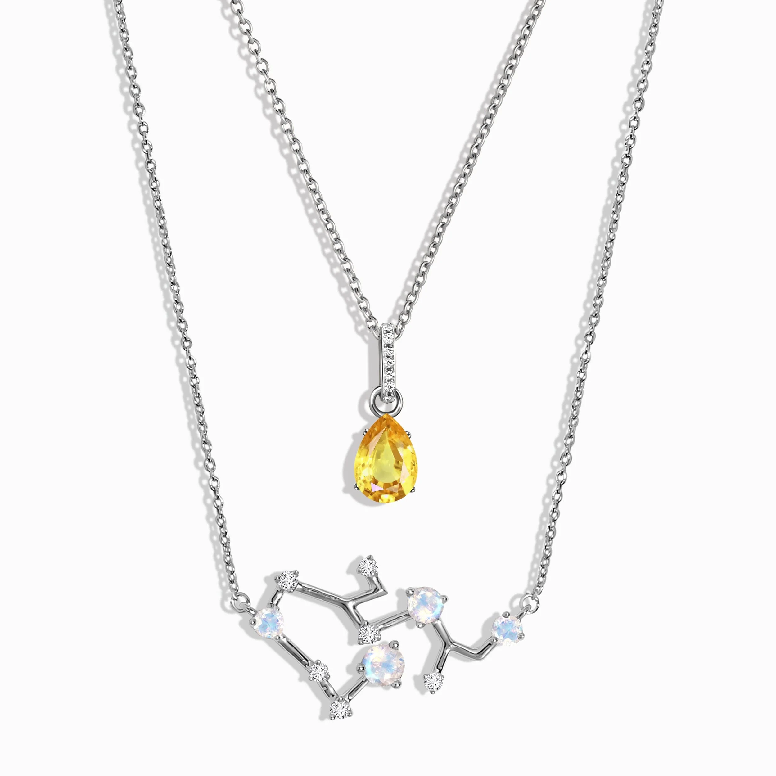 Sagittarius Zodiac & November Birthstone Necklaces