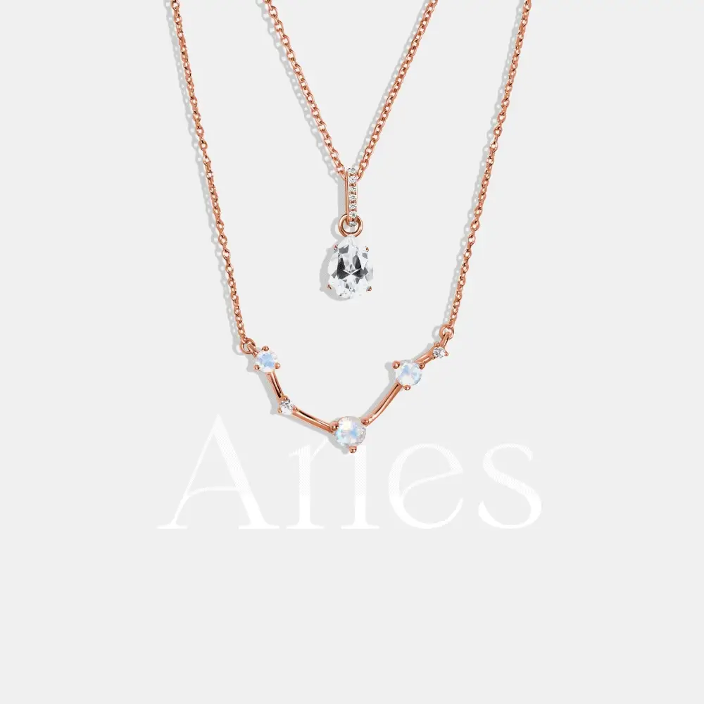 Scorpio Zodiac Constellation & October Birthstone Necklaces