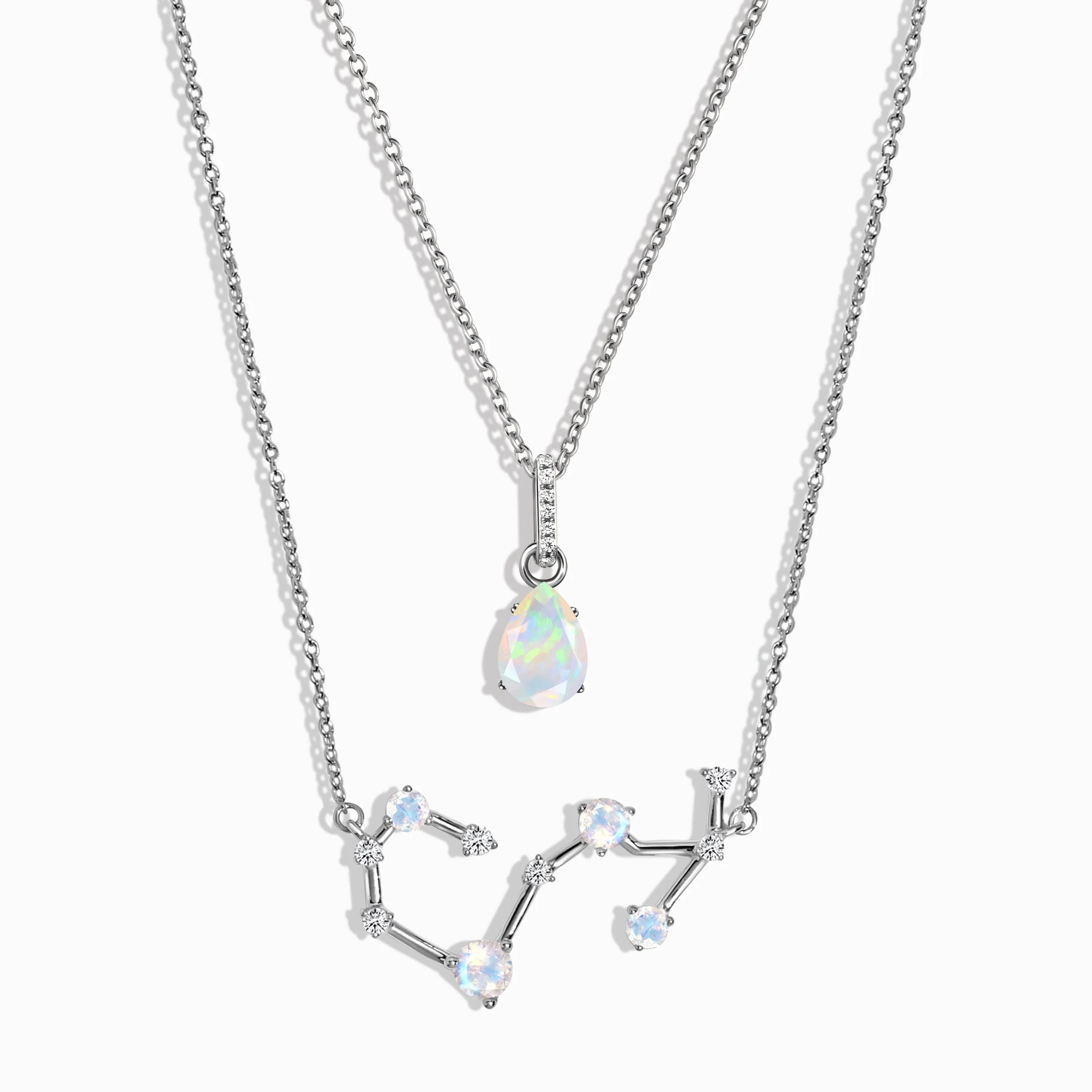 Scorpio Zodiac Constellation & October Birthstone Necklaces - Image 2