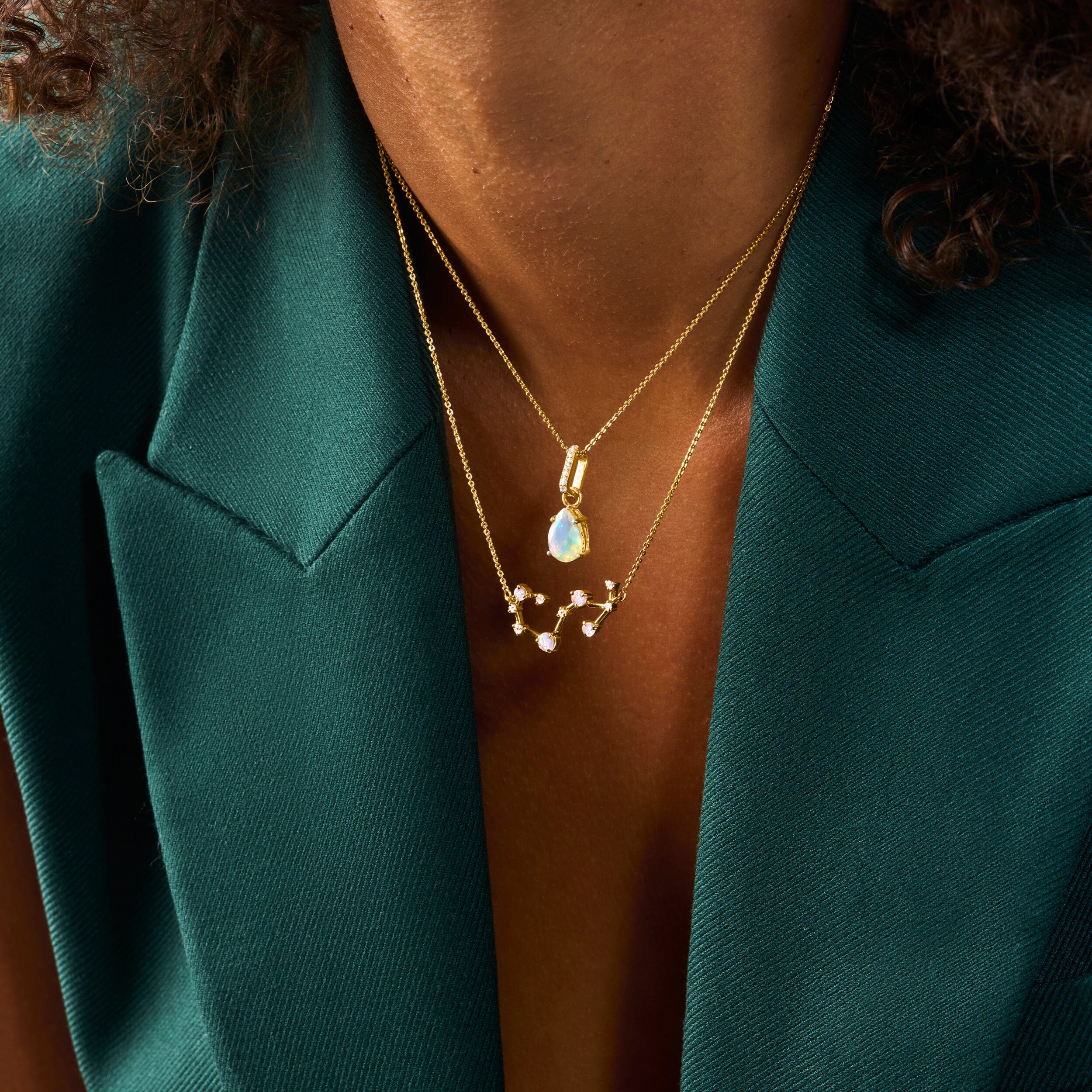 Scorpio Zodiac Constellation & October Birthstone Necklaces - Image 9