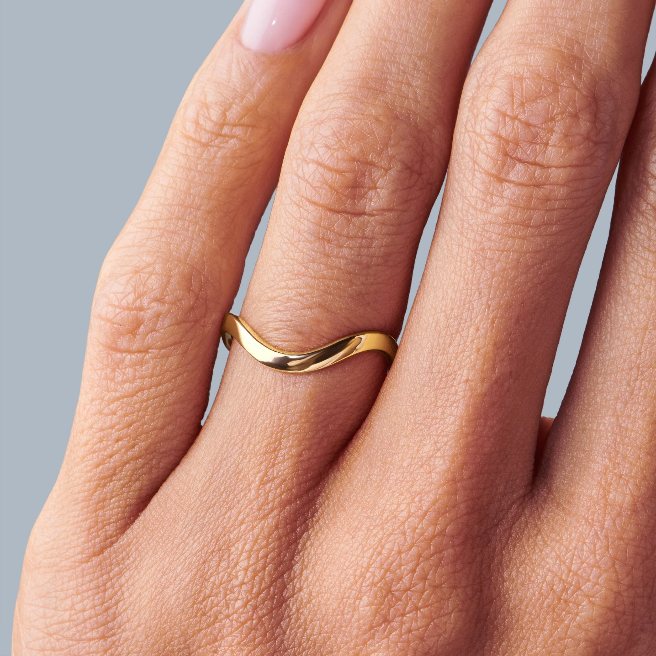 Stackable Ring Band - Waves - Image 6