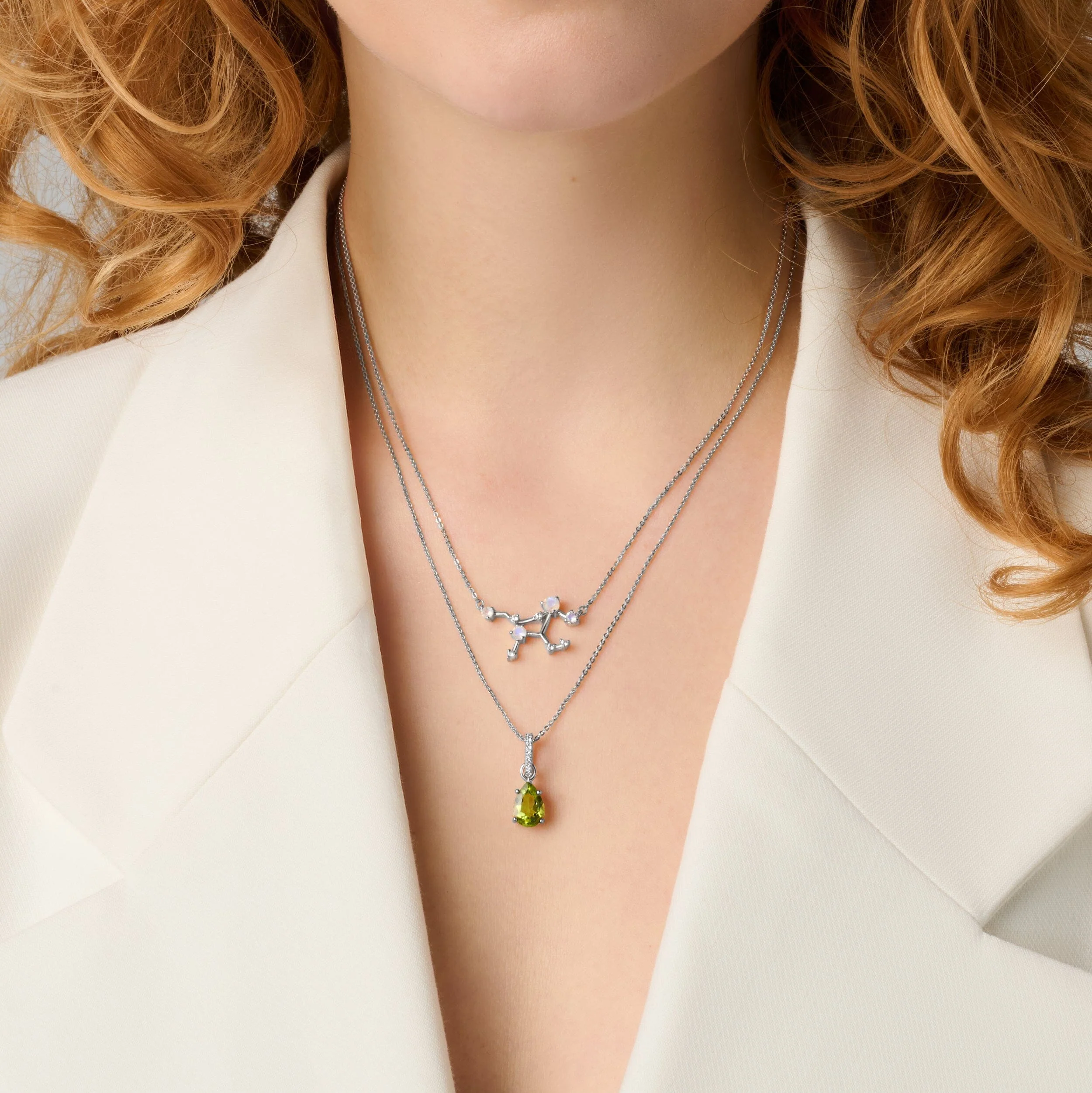 Virgo Zodiac & August Birthstone Necklaces - Image 2