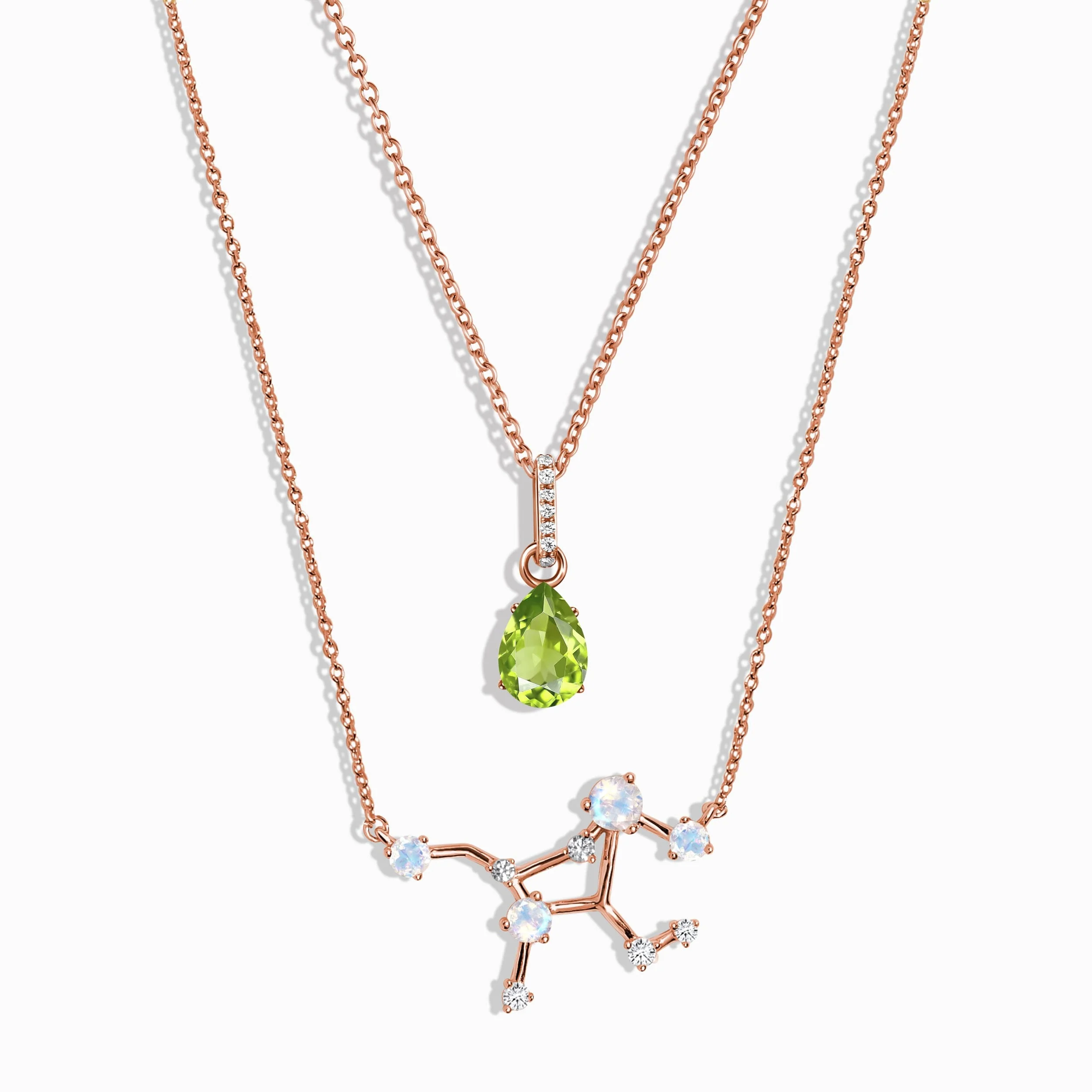 Virgo Zodiac & August Birthstone Necklaces - Image 3