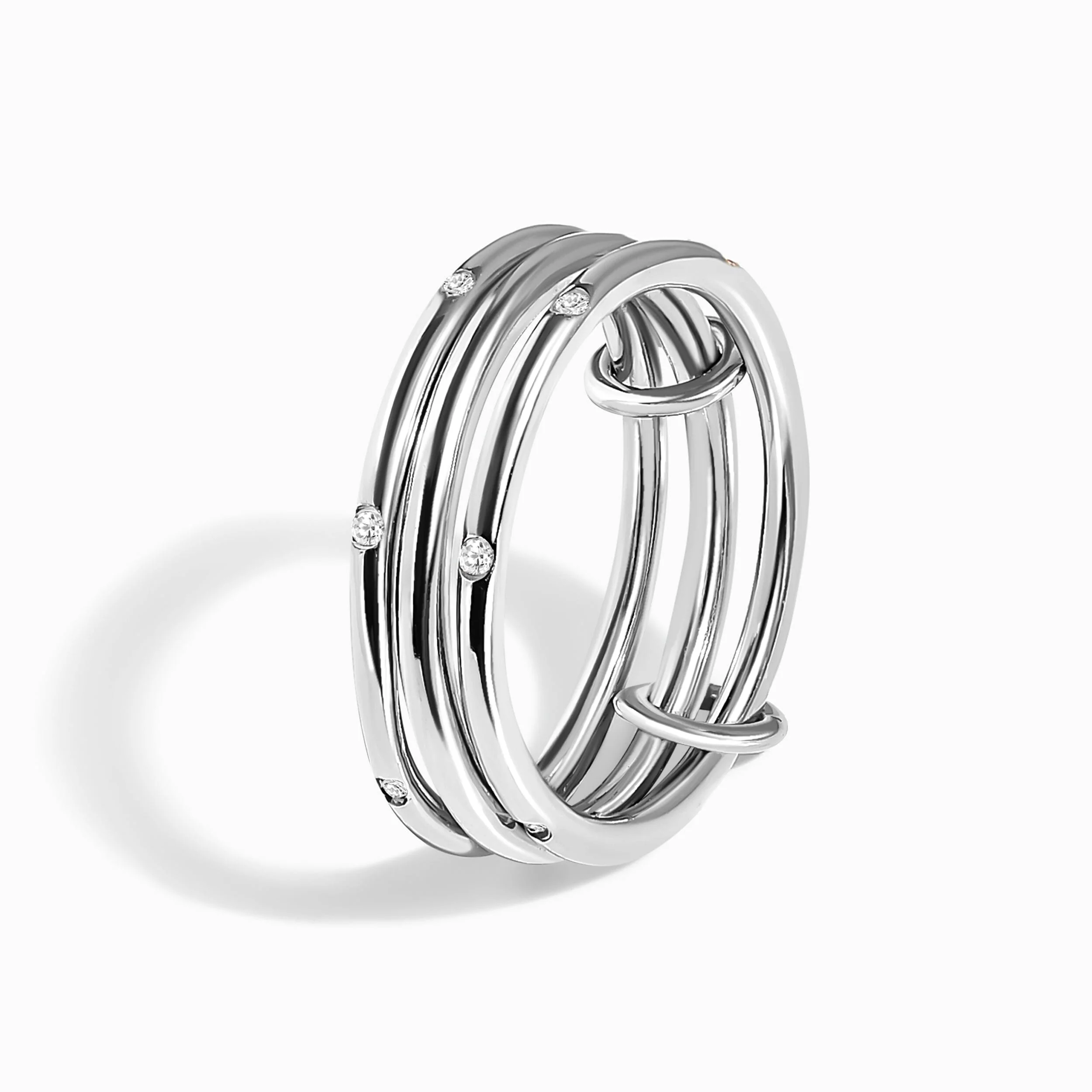White Zircon Fidget Ring - Turning Within - Image 5