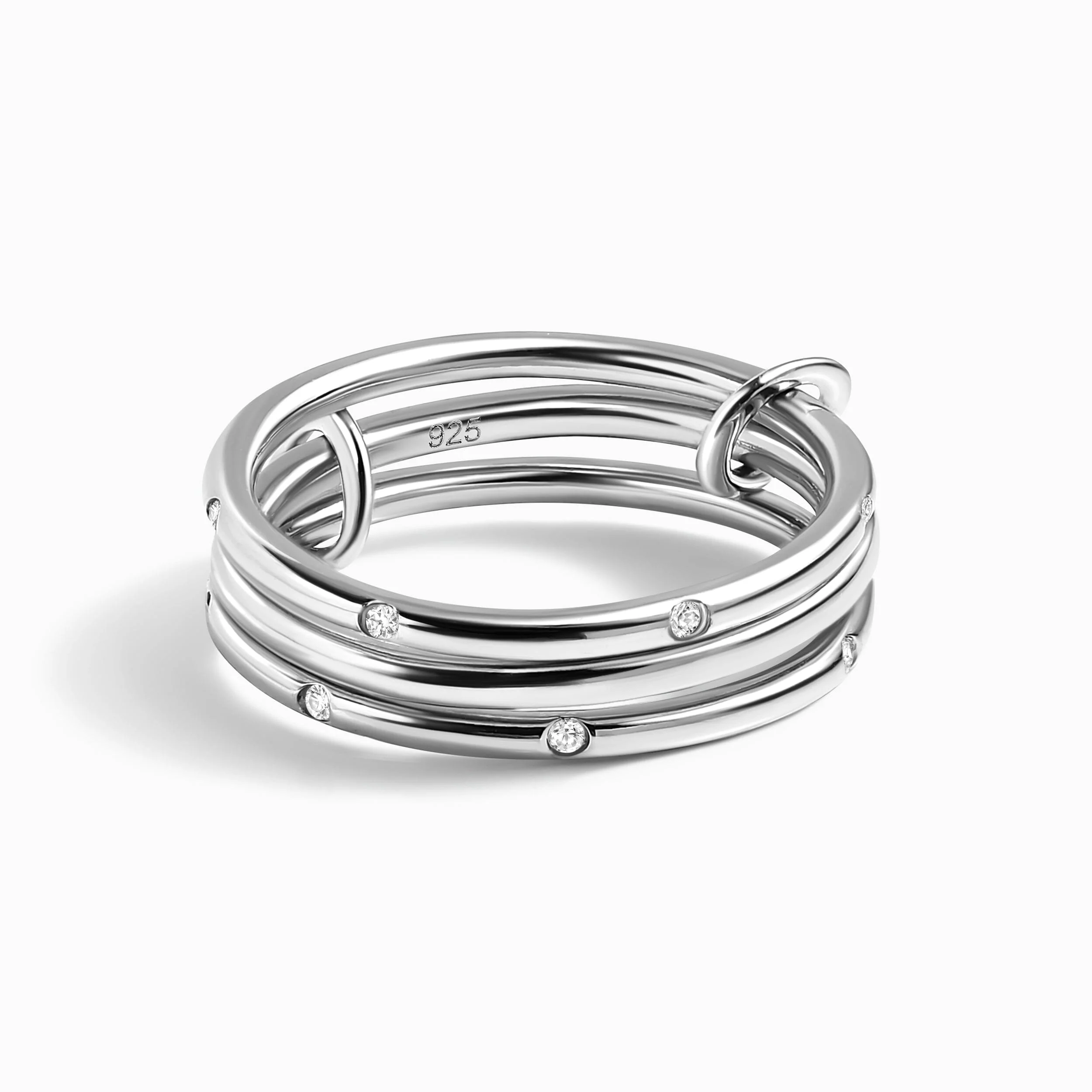 White Zircon Fidget Ring - Turning Within - Image 9