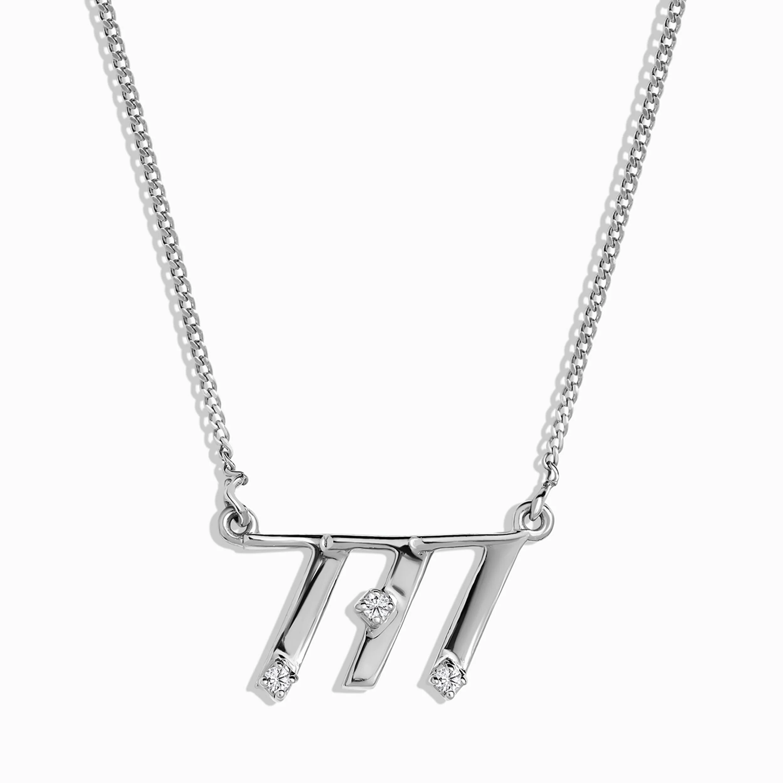 White Zircon Necklace - I Am Lucky