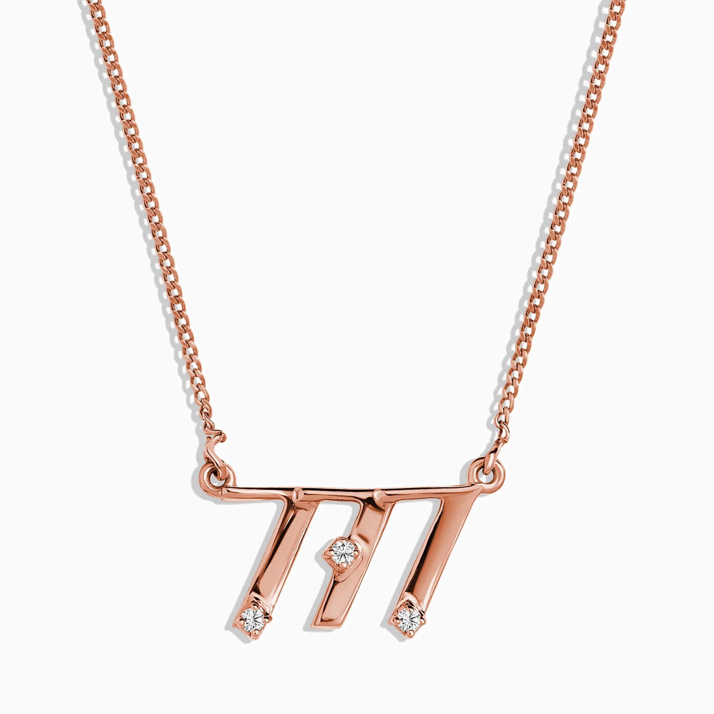 White Zircon Necklace - I Am Lucky - Image 3