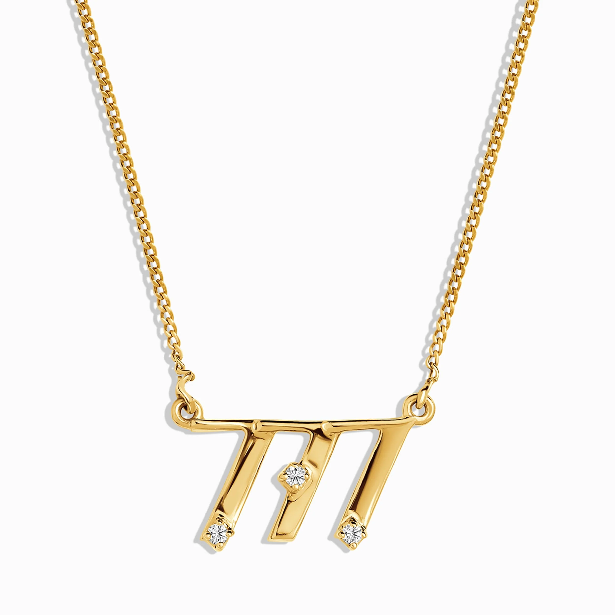 White Zircon Necklace - I Am Lucky - Image 5
