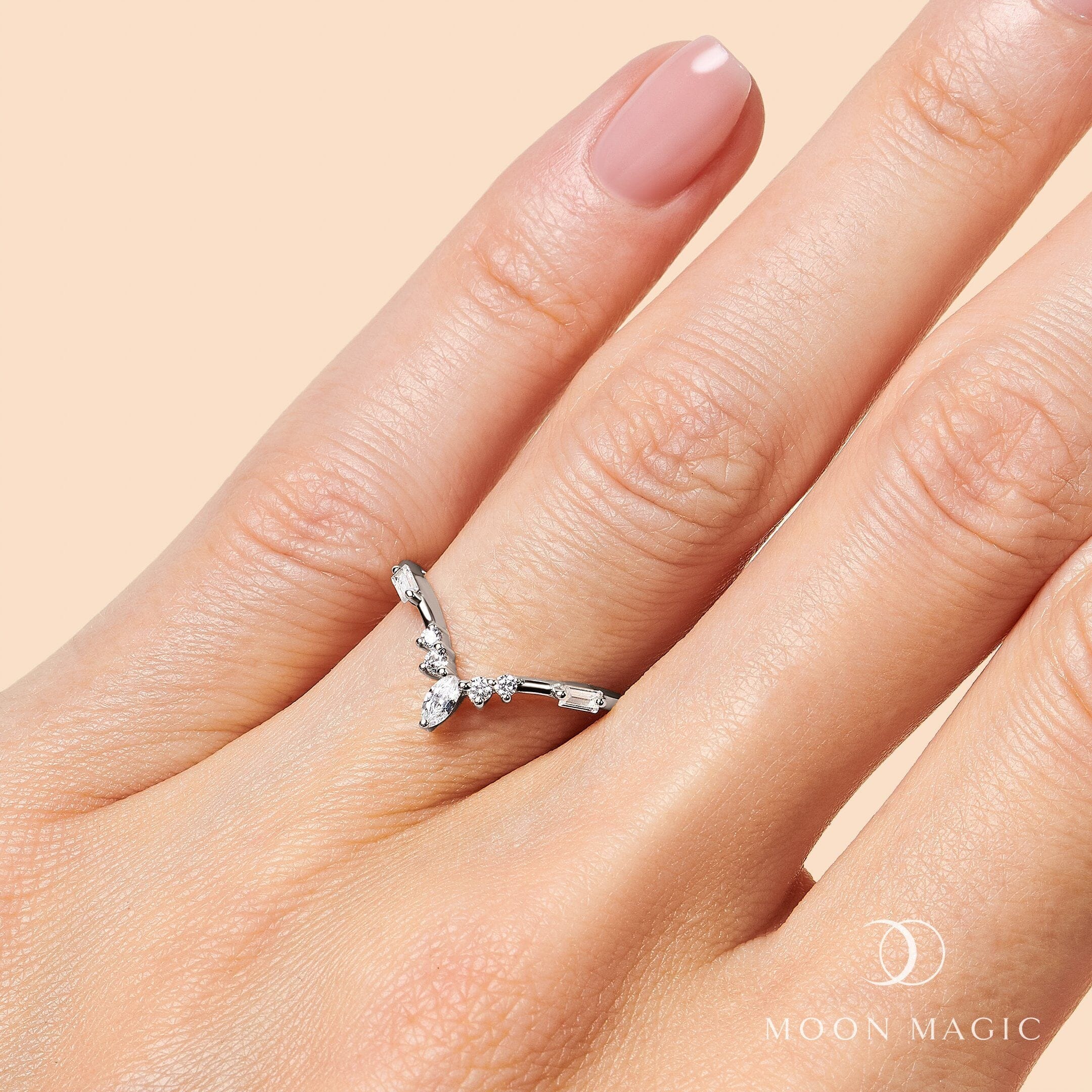 White Zircon Ring - Diadème Band - Image 22