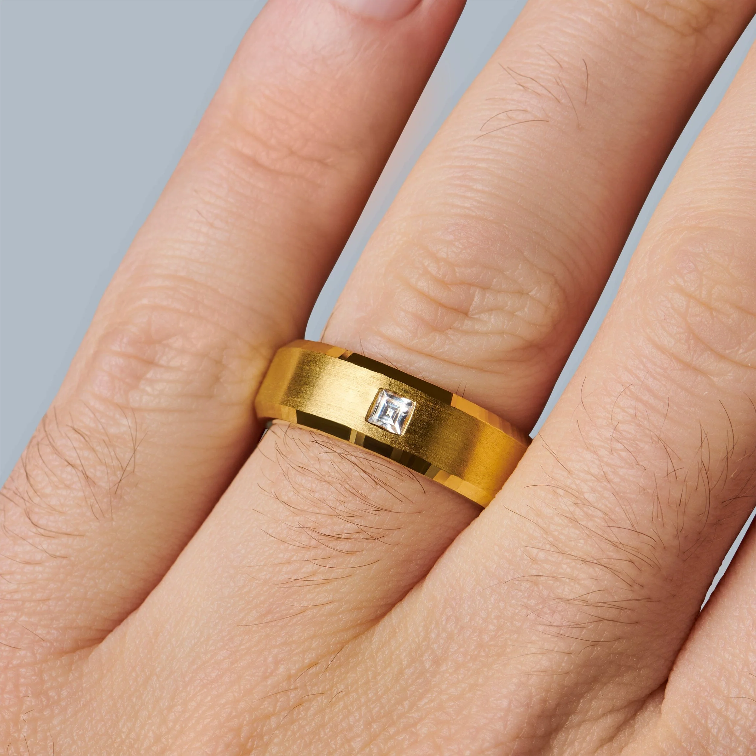 White Zircon Unisex Ring - Crafted - Image 21