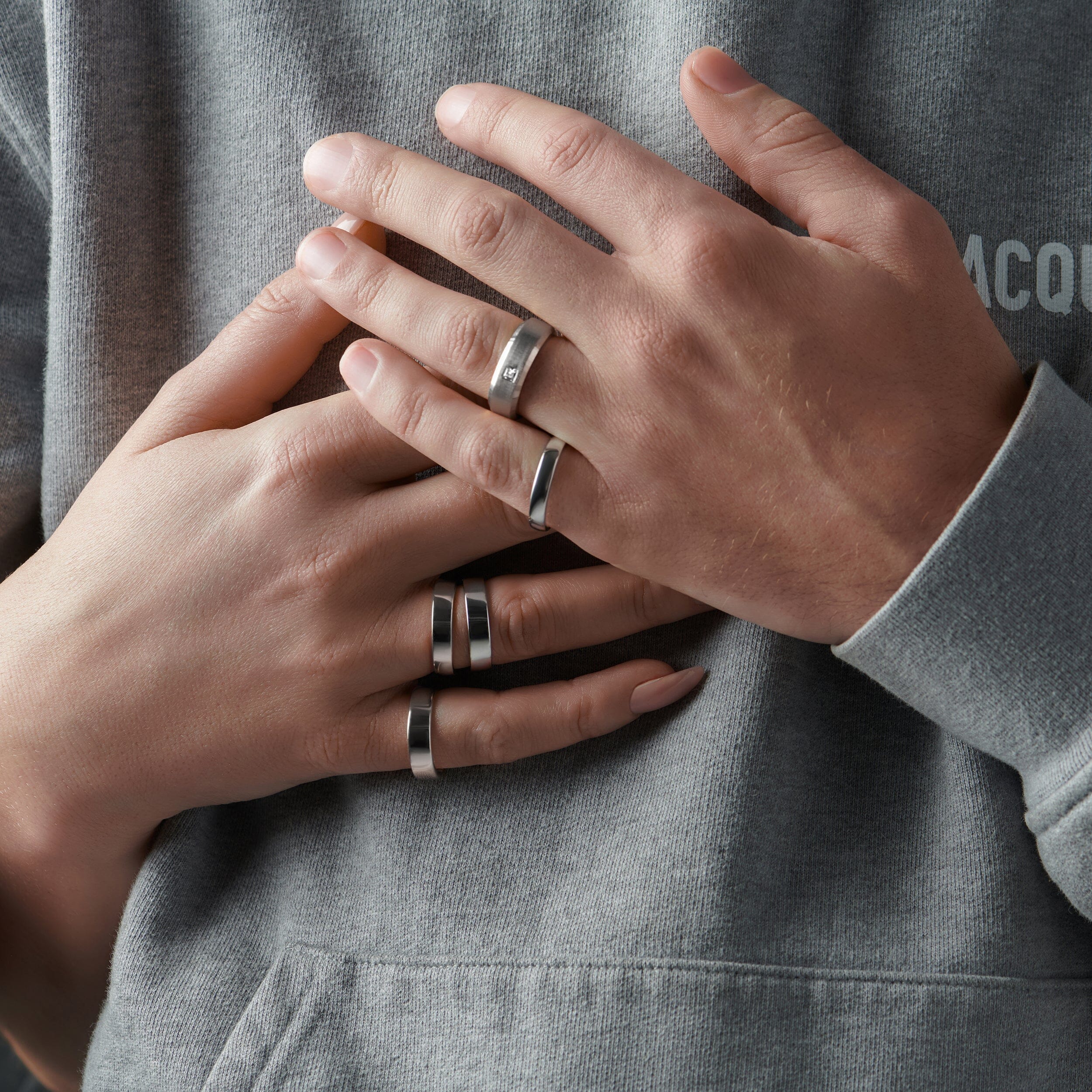 White Zircon Unisex Ring - Crafted - Image 8